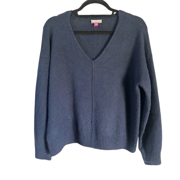 Vince Camuto Deep Blue V-Neck Sweater - Picture 1 of 3